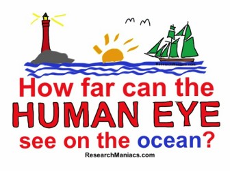How far can the human eye see on the ocean?