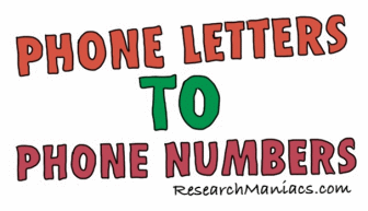 Convert Phone Letters into Phone Numbers