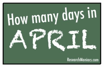 How many days in April?