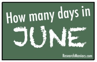 How many days in June?