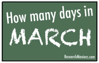How many days in March?