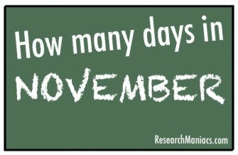 How many days in November?