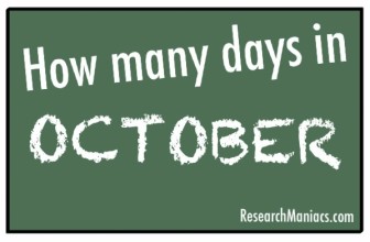 How many days in October?
