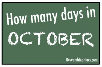 How Many Days In October?