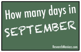 How many days in September?