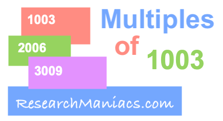 Multiples of 1003