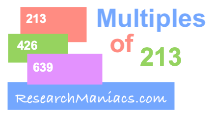Multiples of 213