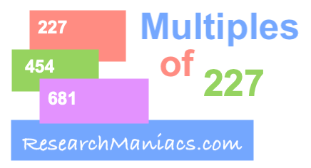 Multiples of 227