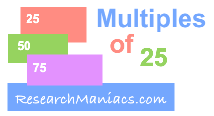 Multiples of 25