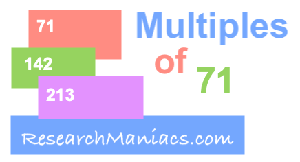 Multiples of 71