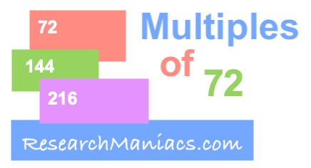 Multiples of 72