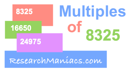 What are the multiples of 8325 Multiples of 8325