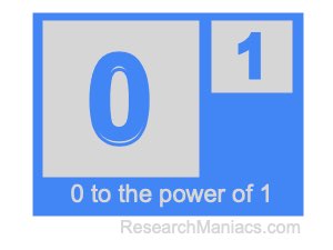 0 to the power of 1