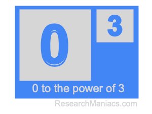 0 to the power of 3