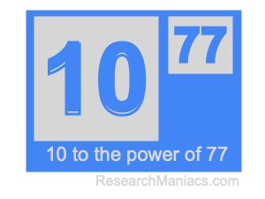 10 to the power of 77