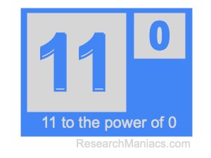 11 to the power of 0