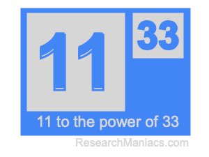 11 to the power of 33