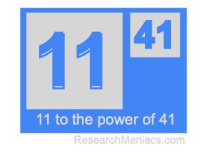 11 to the power of 41