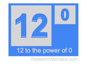 12 to the power of 0