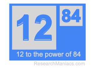 12 to the power of 84