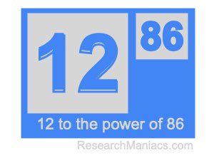 12 to the power of 86
