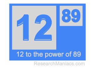 12 to the power of 89