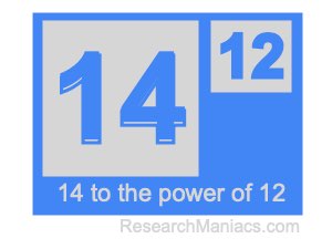 14 to the power of 12