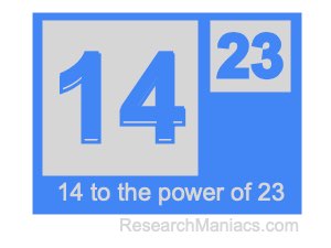 14 to the power of 23