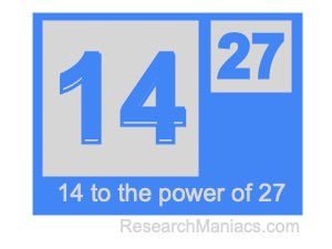 14 to the power of 27