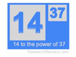 14 to the power of 37