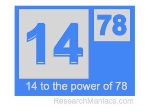 14 to the power of 78