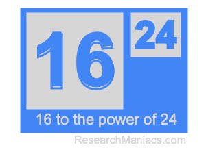 16 to the power of 24