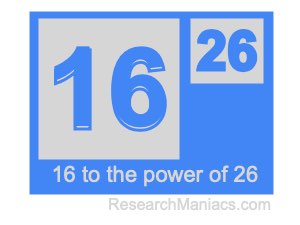 16 to the power of 26