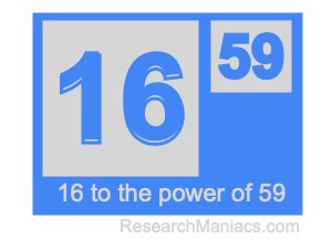 16 to the power of 59