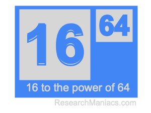 16 to the power of 64