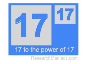 17 to the power of 17