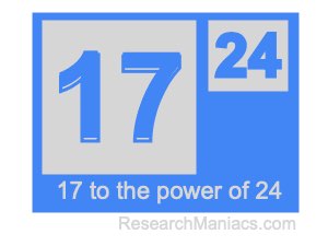 17 to the power of 24