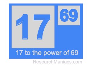 17 to the power of 69