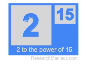 2 to the power of 15