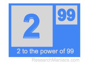 2 to the power of 99