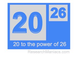 20 to the power of 26