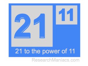 21 to the power of 11