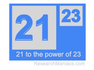 21 to the power of 23