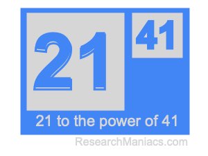 21 to the power of 41