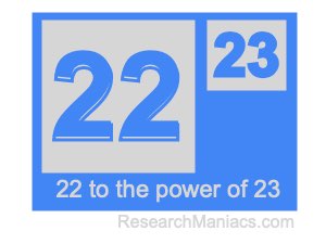 22 to the power of 23