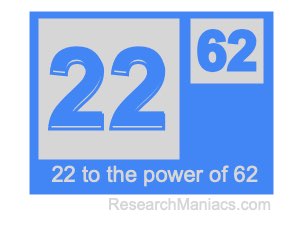 22 to the power of 62