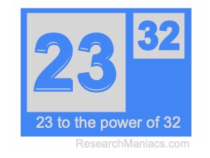 23 to the power of 32
