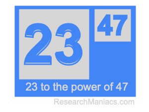 23 to the power of 47