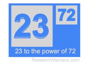 23 to the power of 72