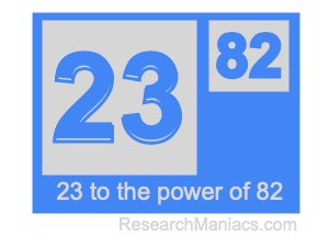 23 to the power of 82